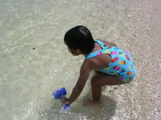 Jasmin... playing with sand