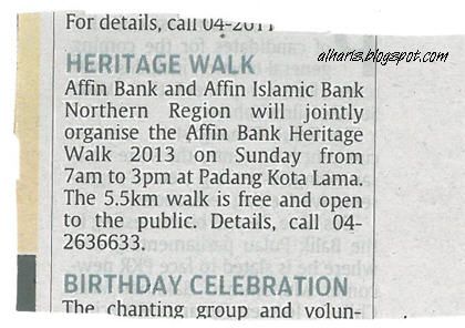 Affin Bank Heritage Walk 2013