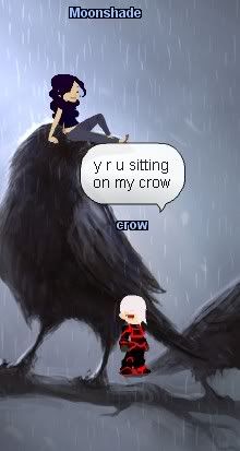 Sitting on a crow