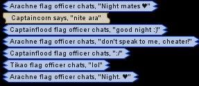 Ara says night to her mates