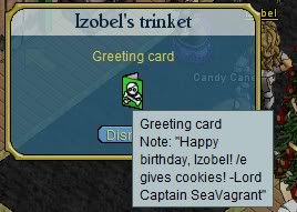 birthday card from Sea to Iz