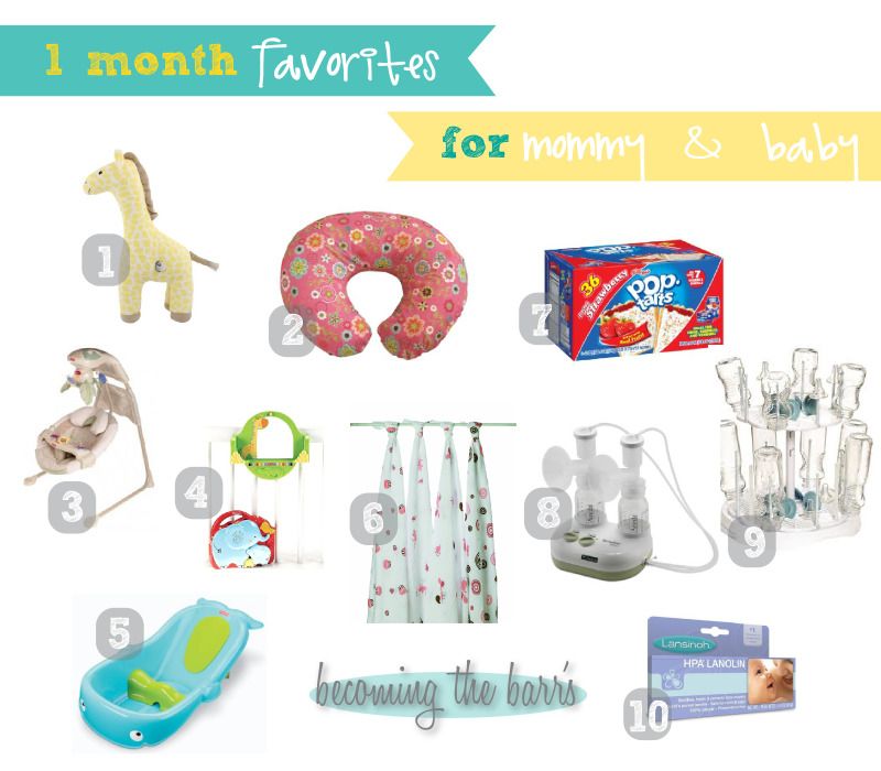 one month baby favorites; babys first month favorites