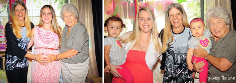 4 generation photos; baby shower family picture