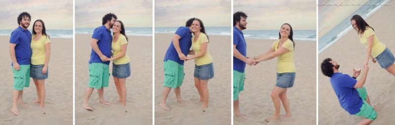 actual beach proposal photo shoot; hire photographer for a beach proposal