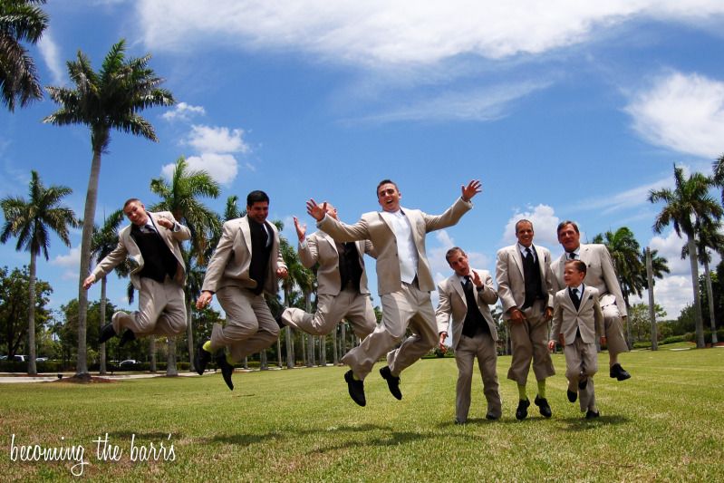 groomsmen jumping picture