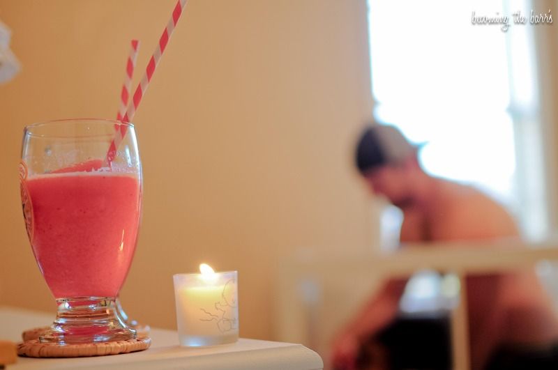 setting up the baby nursery; baby scented candle