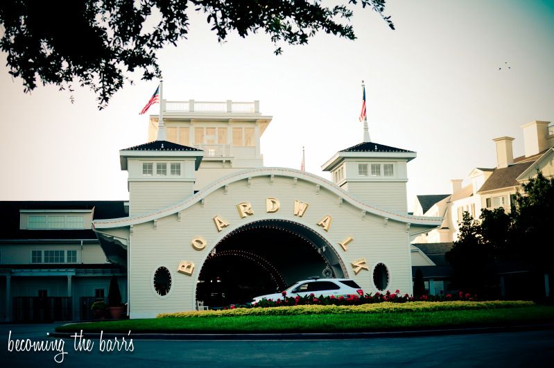 Disney boardwalk area for dinner