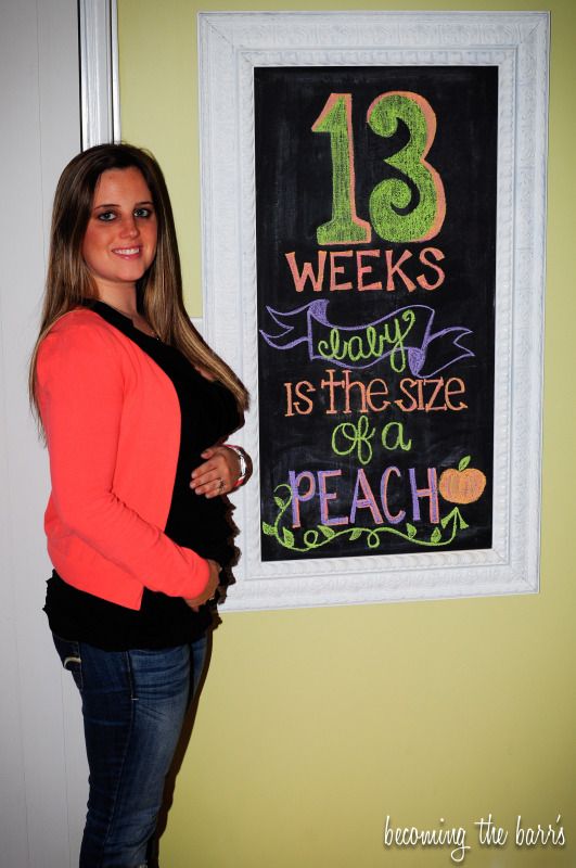 13 weeks pregnant chalkboard tracker; littlebabygarvin inspired 13 weeks