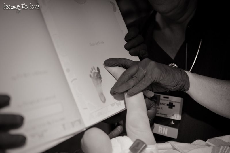 newborn baby stamping feet