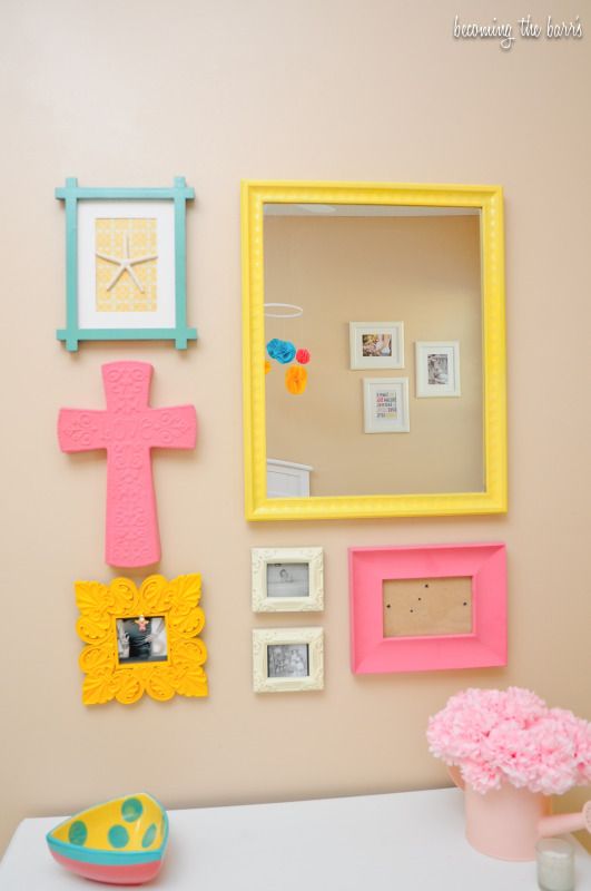 galllery wall in baby nursery