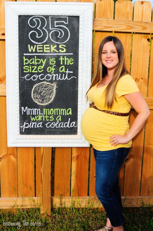 35 weeks pregnant chalkboard tracker; littlebabygarvin inspired 35 weeks