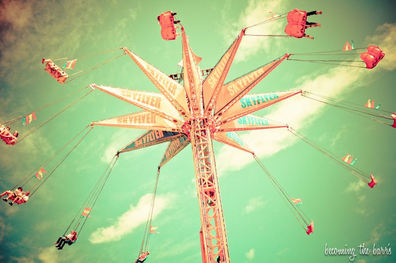 georgia national fair has beautiful high swing ride in the sky photos