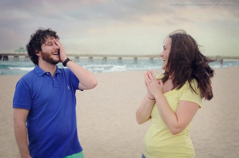 real proposal photo on the beach