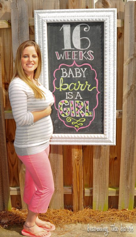 16 weeks pregnant chalkboard tracker; littlebabygarvin inspired 16 weeks