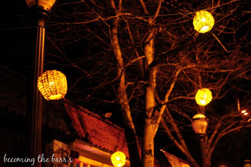 tree with lanterns