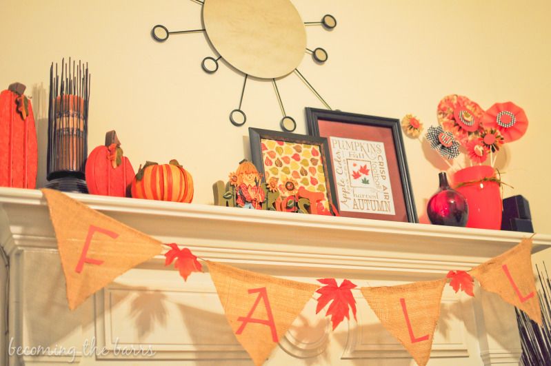 DIY fall mantle