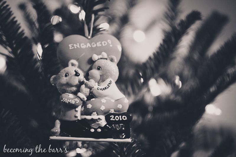 personalized engagement ornament