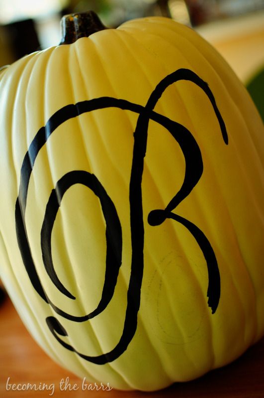 monogram pumpkin tutorial