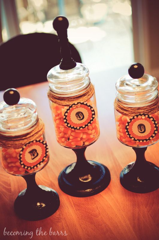 halloween apothecary jars