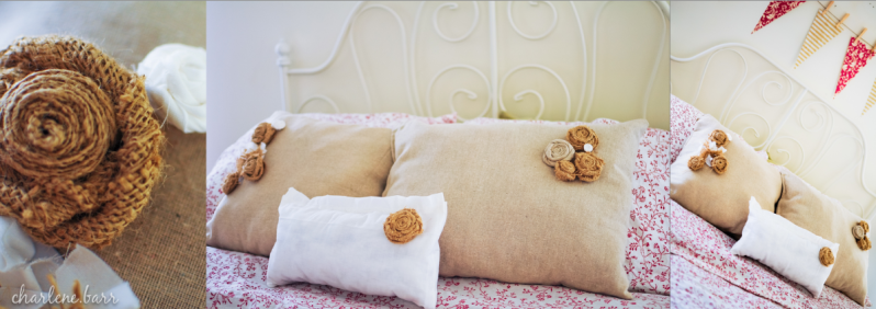 burlap flowers