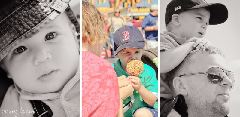 babies and daddy at the fair