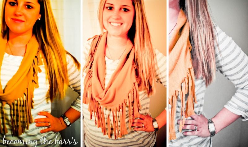 diy fringe scarf