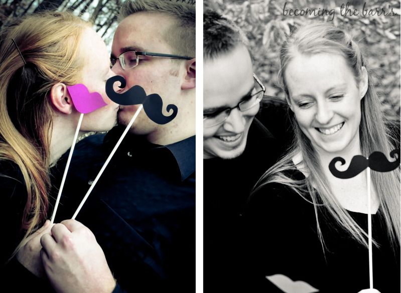 cute engagement photo props