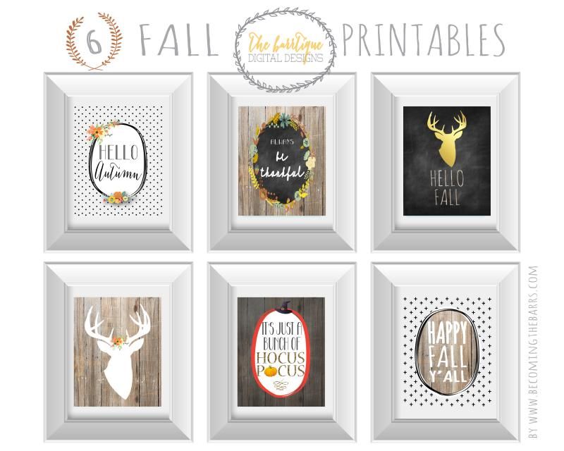 fall printables giveaway rustic modern the barrtique