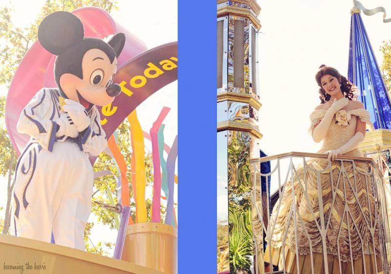 mickey mouse parade belle princess in parade