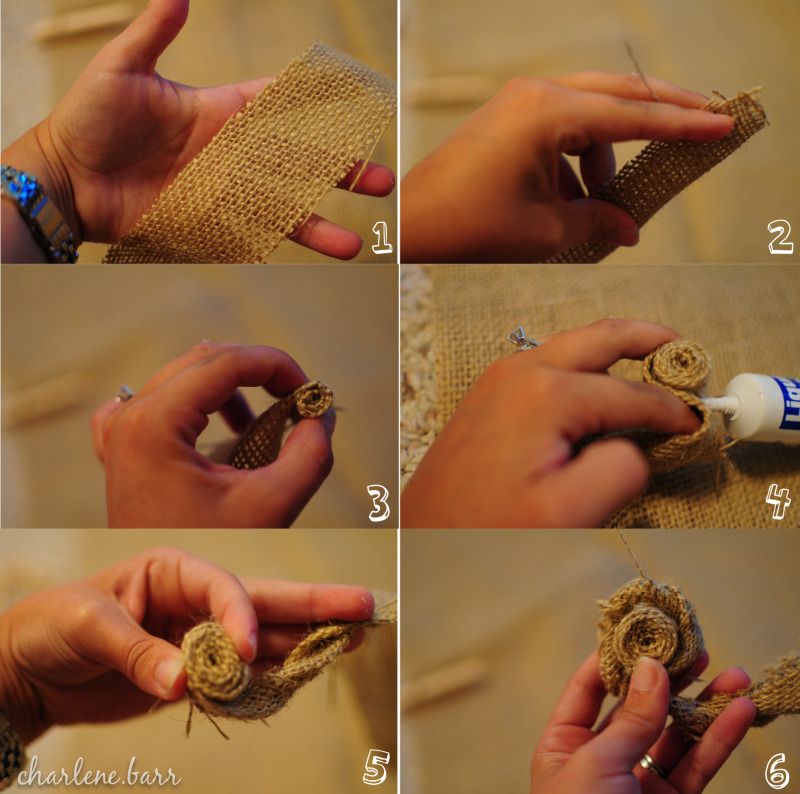 diy burlap flowers