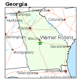 Warner Robins, Ga map