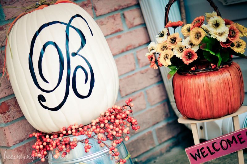 monogram pumpkin tutorial