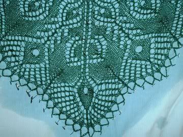 Tip of shawl