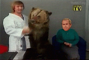 Bush attacked by russian circus bear