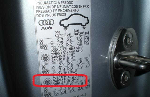 Indeks Nośności Opony Koła Felgi I Opony Audi A4 Klub Polska