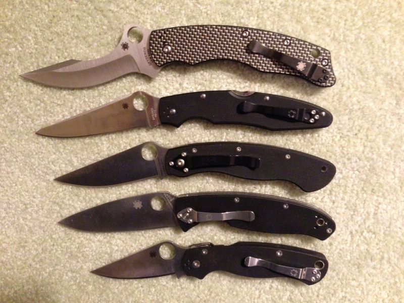 Szabo size comparison with popular large Spyderco models Spyderco Forums
