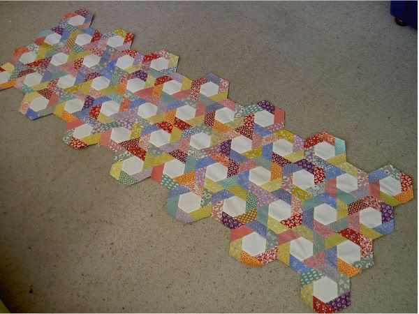 twisted hexagon quilt