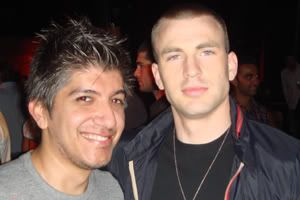 Chris Evans is touching me ... SWOOON