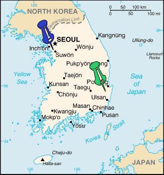 Map of Korea