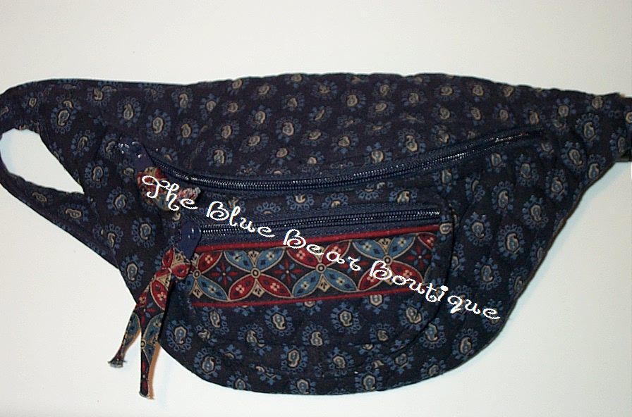 Details about Vera Bradley Rare Retired Classic Navy Fanny Pack