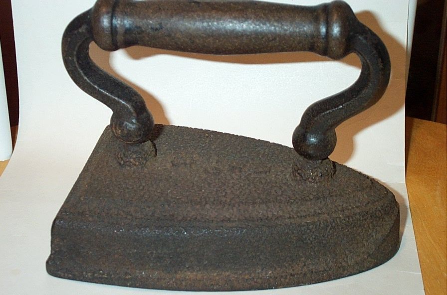 4 Original Antique Cast Iron Sad Irons, Pleating Plus! eBay
