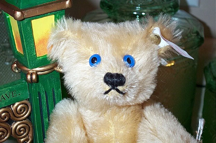 blue eyed teddy bear