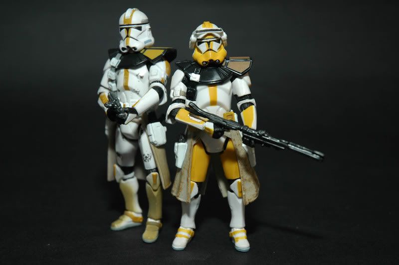 327th Star Corps with Yellow clone trooper and Commander Bly.