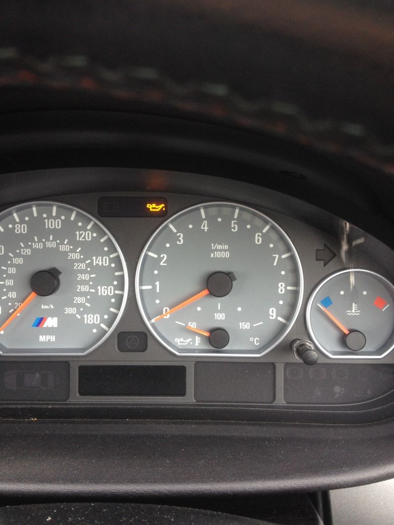 Amber oil light comes on after driving The M3cutters