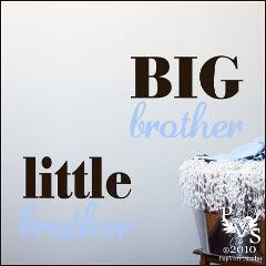 BIG brother Little brother Wall Decal Set