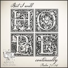 I Will HOPE Continually Scripture Wall Decal