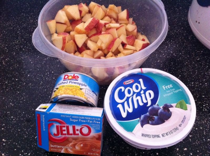 Caramel Apple Salad 2 WW Points/serving 5 apples, cored and chopped 1