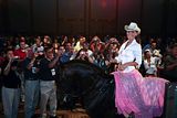 Shania Twain was the first to ride a beautiful horse into the Paris Hotel and Casino Convention Center. Shania was promoting her new perfume. We were hired by Walgreens to cover the week long sales meeting.
