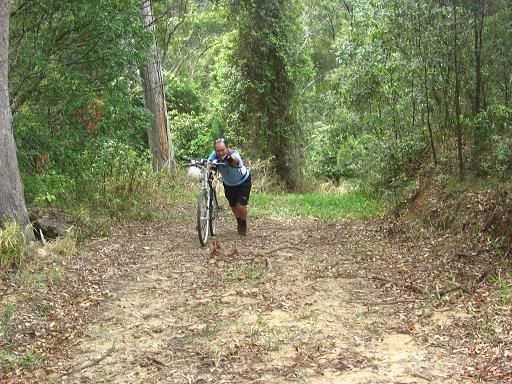 Dave was going to climb this hill one way or another!