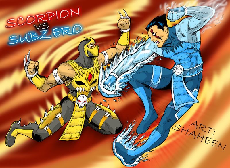 mortal kombat scorpion wallpaper. mortal kombat 9 scorpion vs